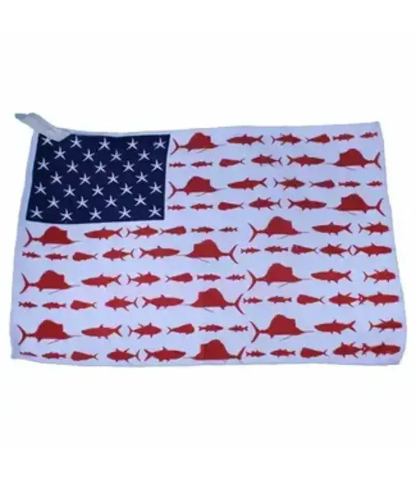 Danco Microfiber Fishing Towel, Flag Fish