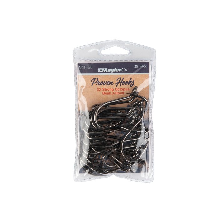 AnglerCo Proven J-Hook 3X Strong Octopus Beak