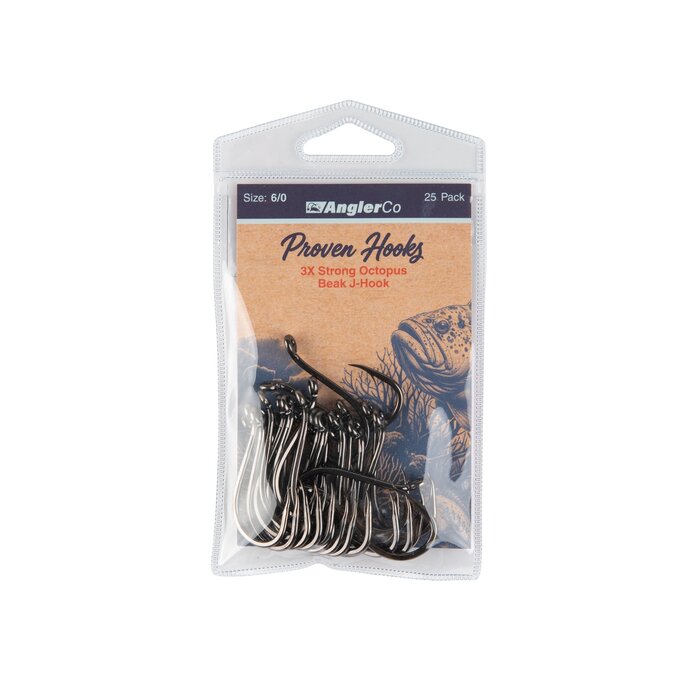 AnglerCo Proven J-Hook 3X Strong Octopus Beak