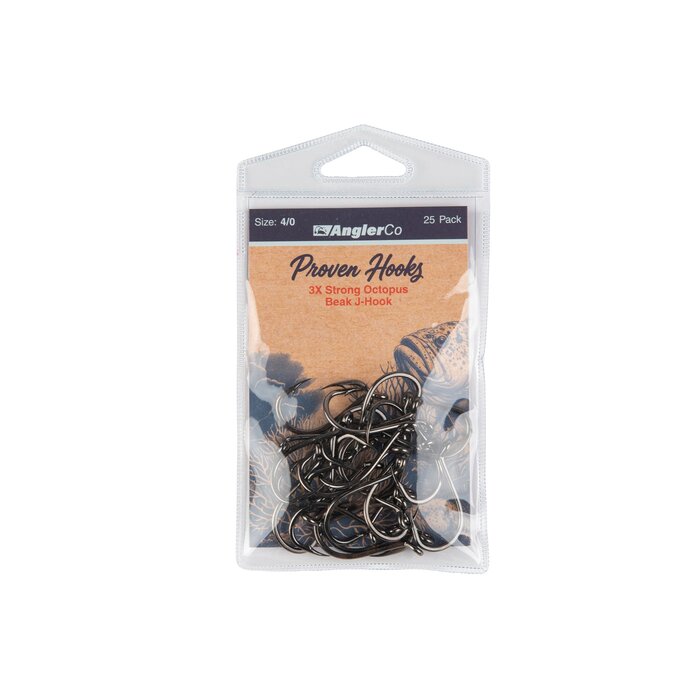 AnglerCo Proven J-Hook 3X Strong Octopus Beak