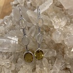 Fire Opal/Moonstone/ Peridot Earrings