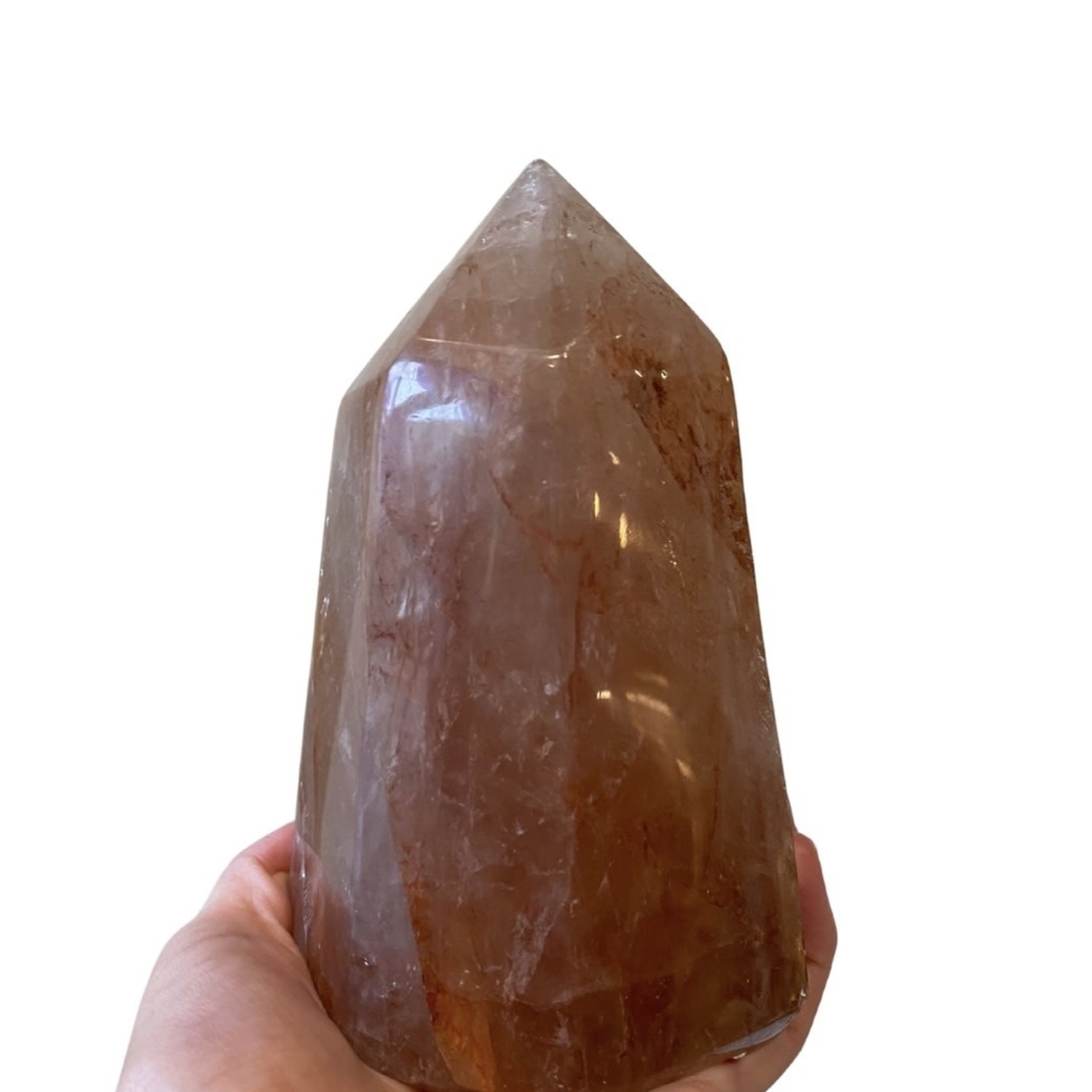 Red Hematoid Quartz Polished Tower