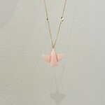 Baby Pink Opal Thunderbird 14K Gold  Necklace