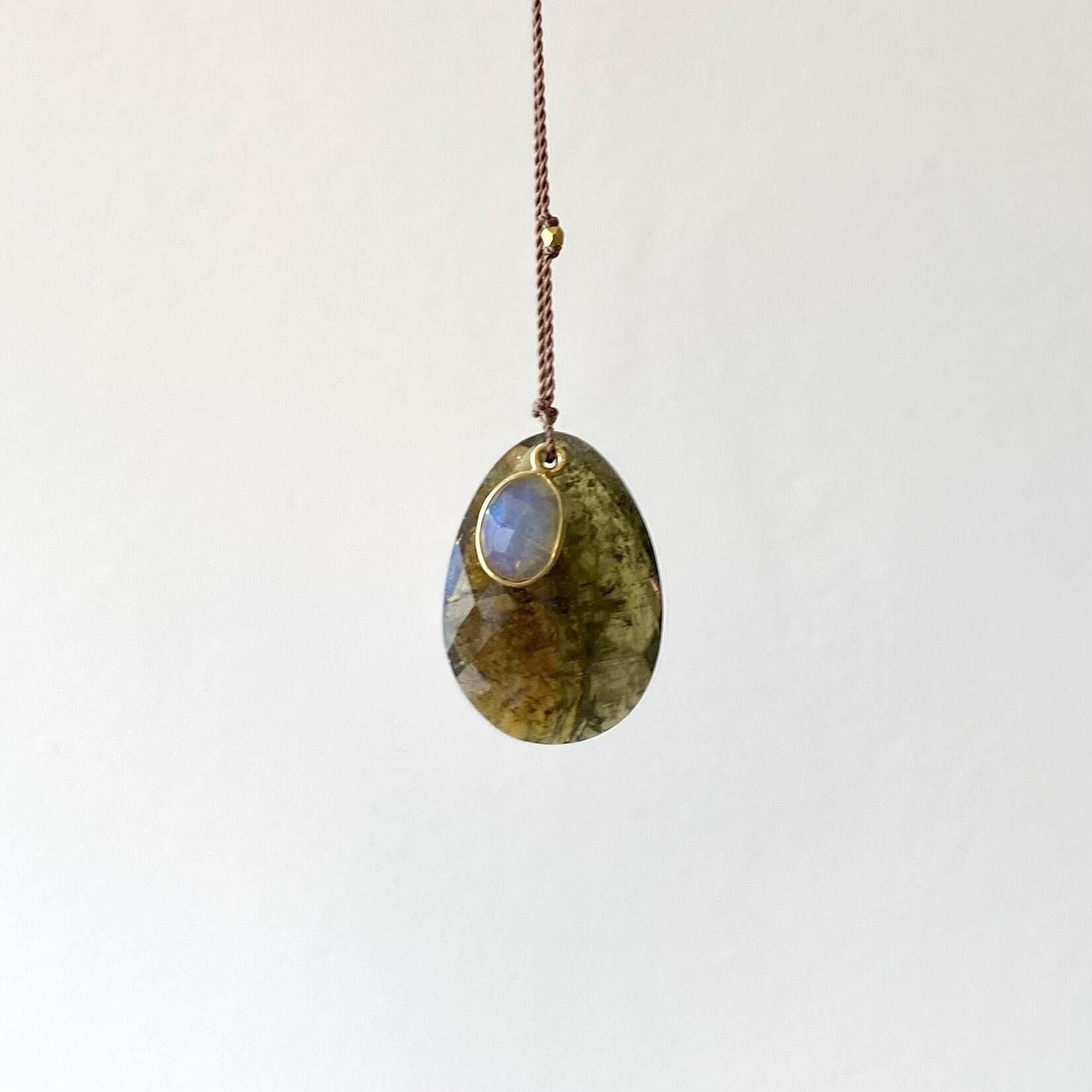 Green Garnet + Opal Necklace 18K Margaret Solow