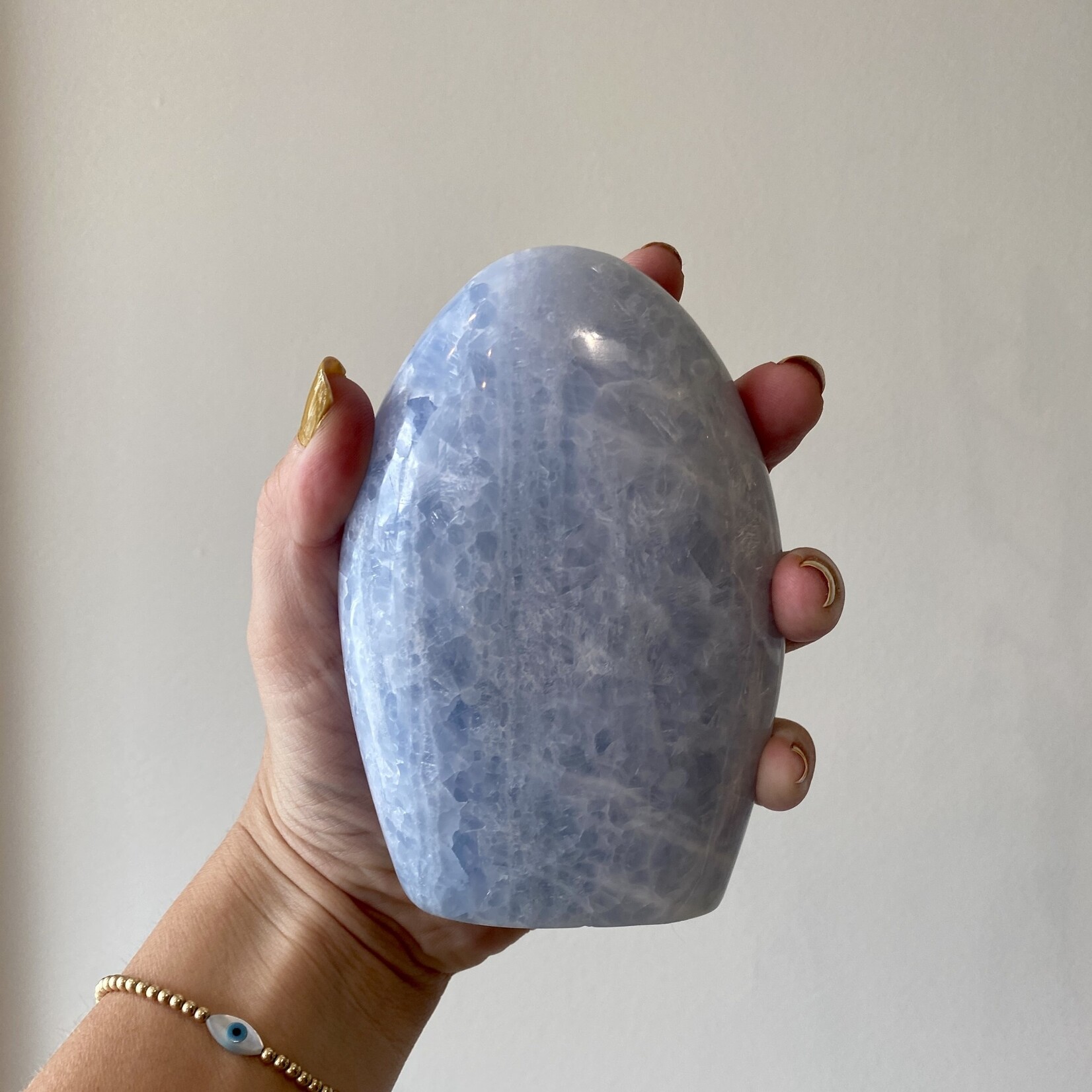 Blue Calcite polished form