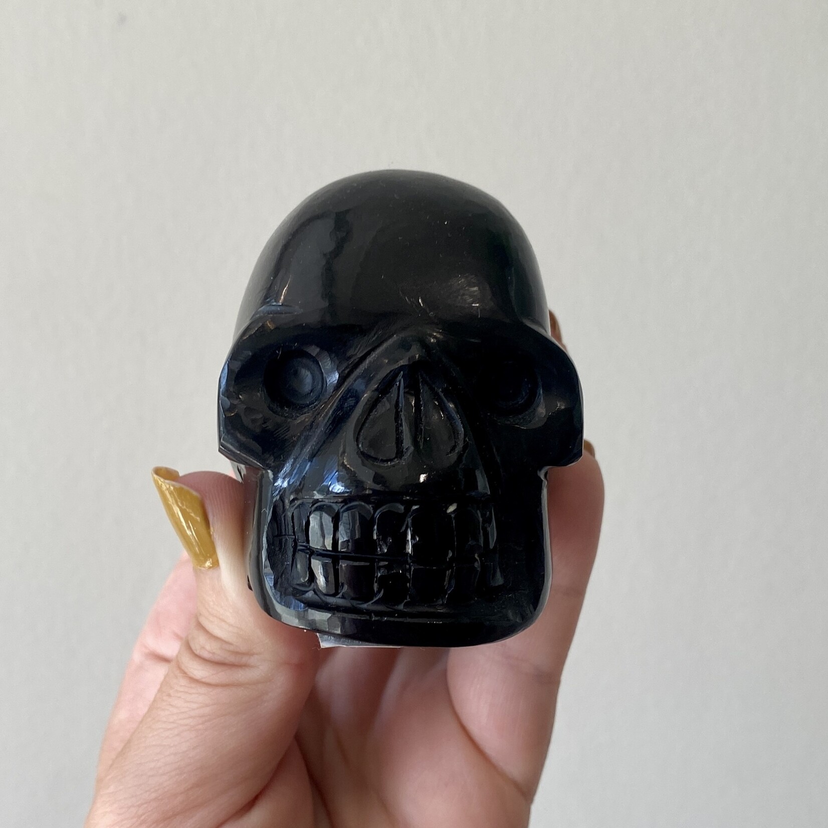 Black Onyx Carved Skull