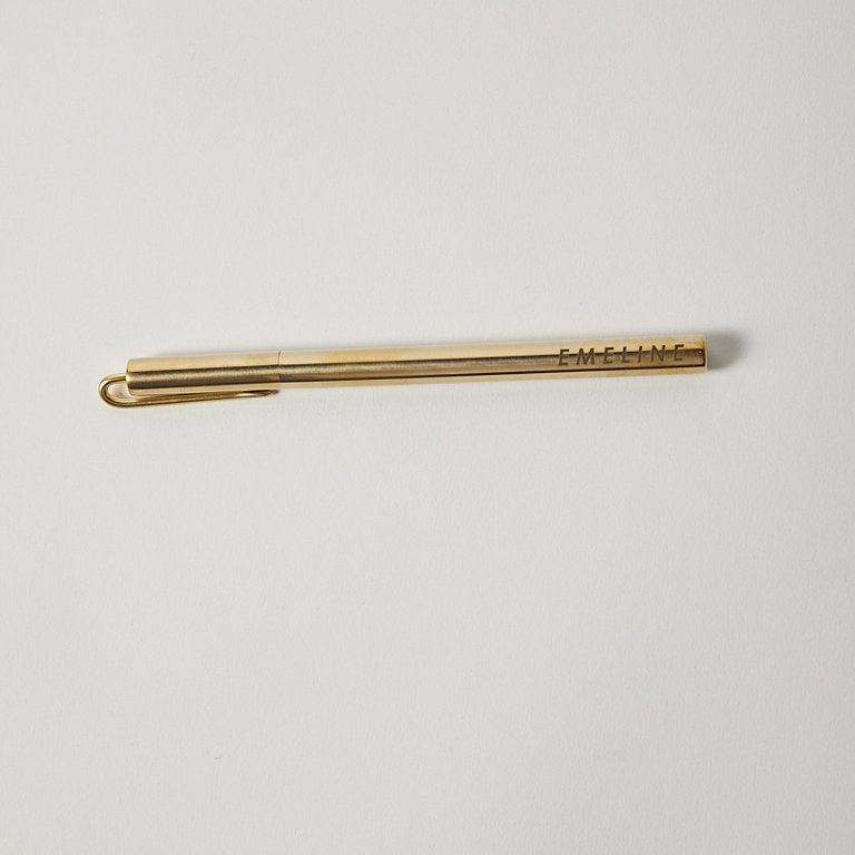 Emeline EMELINE Logo Desk Pen Brass