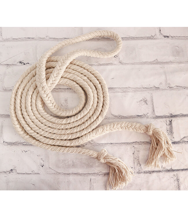 14 Ft. Braided 3 Strand Natural Cotton Soft Thick Heavy Breaking