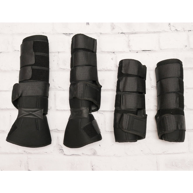 Black Protectores Para Caballos Horse Leg Boots