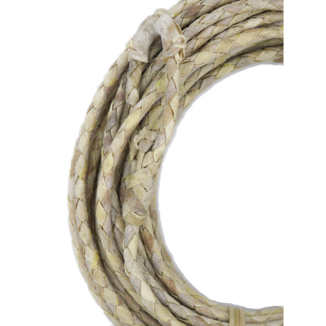 32 ft Cuero Crudo Soga Rawhide Leather Braided Rope
