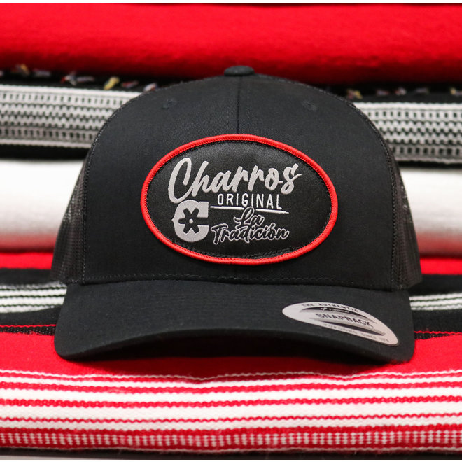 Black La Tradicion Charros Curve Bill Hat