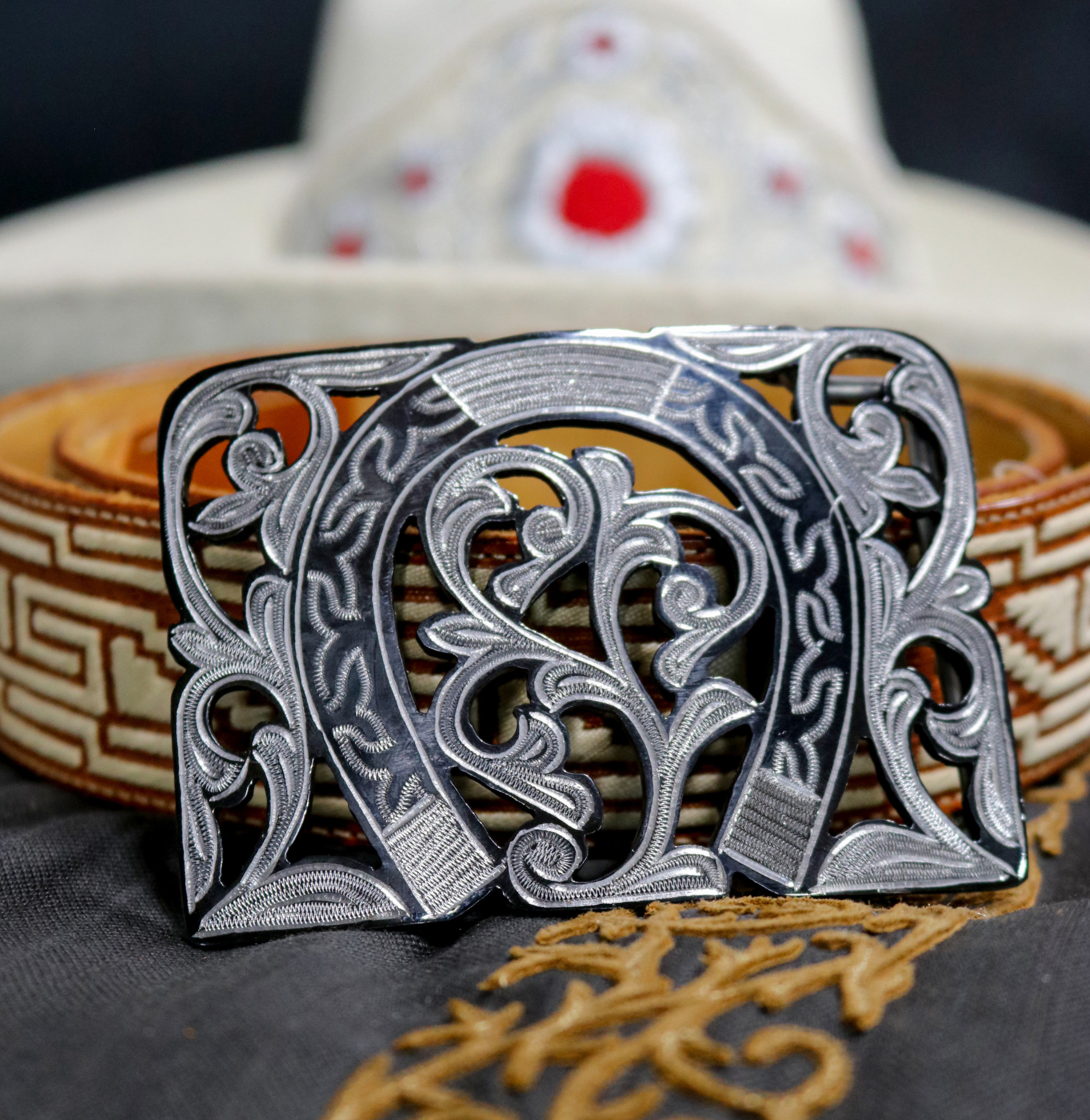 Hand-Made Charro Western Belt Buckles Horse