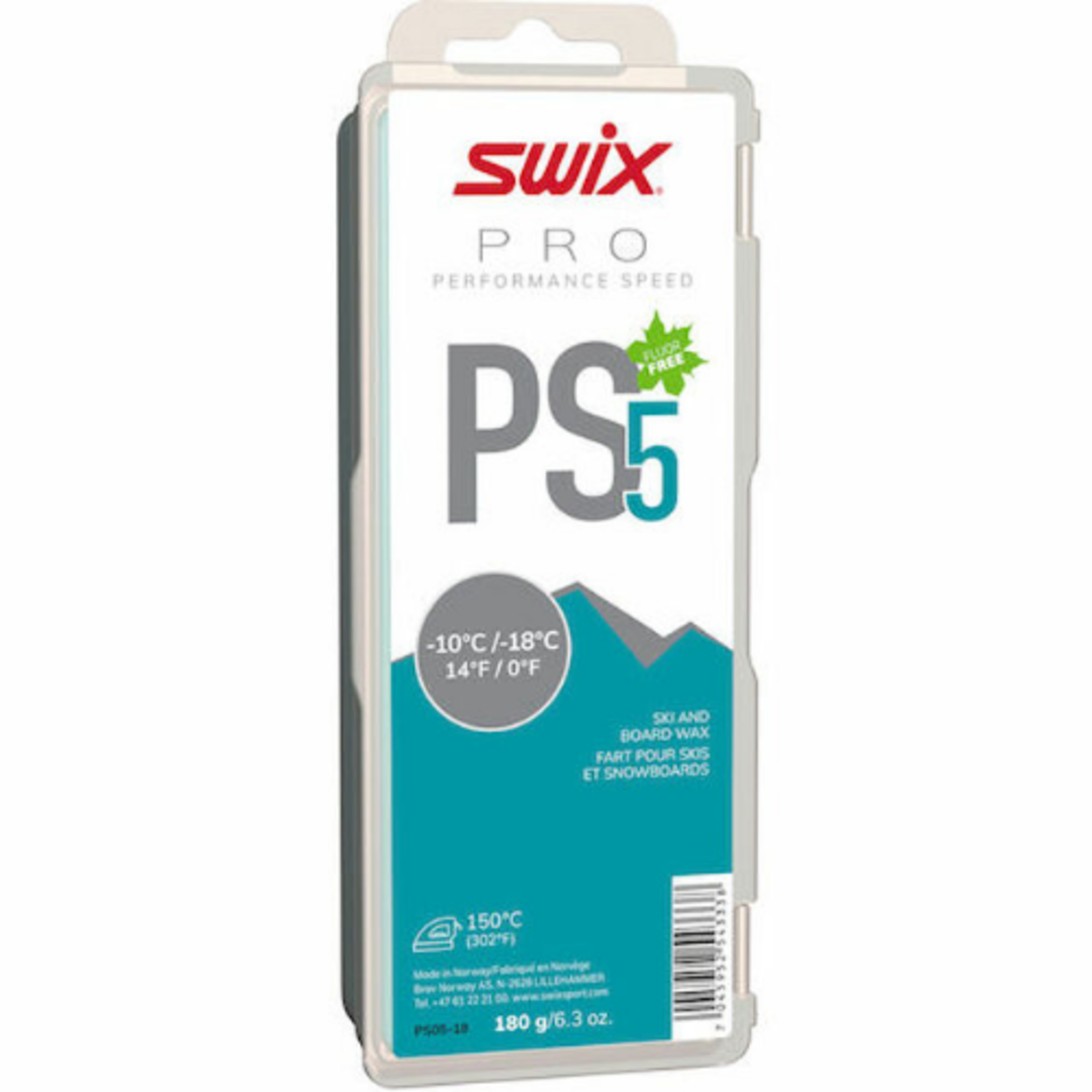 Swix PS5 Turquoise, -10?C/-18?C, 180g
