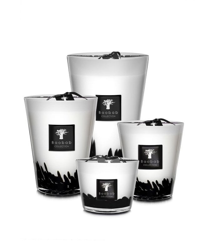 BAOBAB COLLECTION, INC FEATHERS BLACK CANDLE