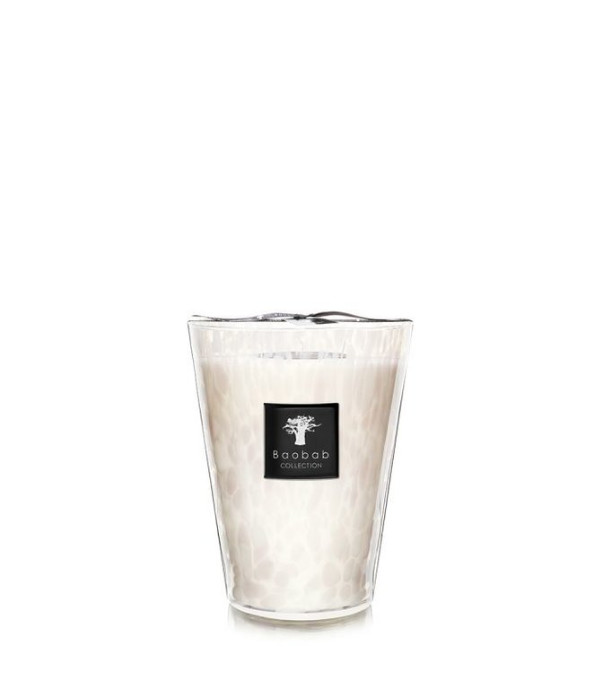 BAOBAB COLLECTION, INC WHITE PEARLS CANDLE