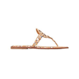 miller braided ankle tie logo sandal tory burch