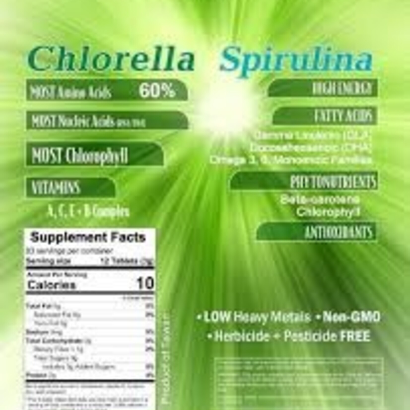 Dr. Bob's Spirulina Chlorella 50/50