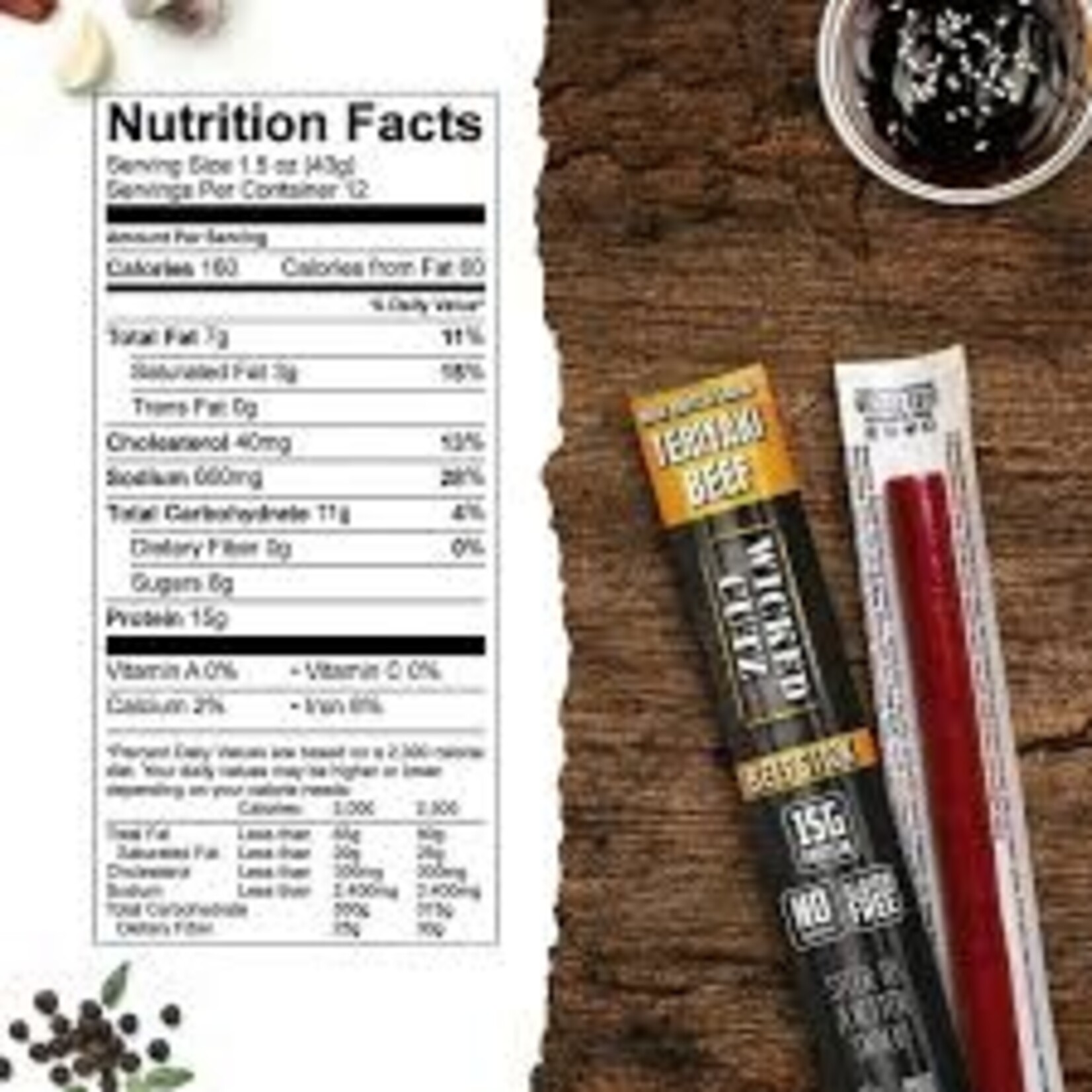 Wicked Cutz Beef Stick Teriyaki