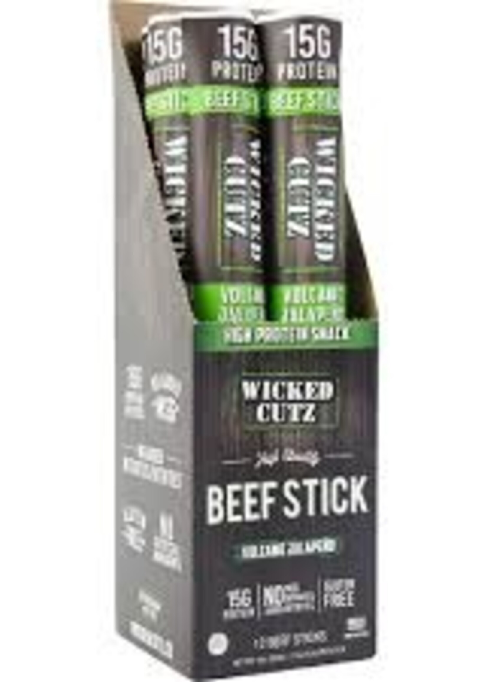 Wicked Cutz Beef Stick - Volcanic Jalapeno