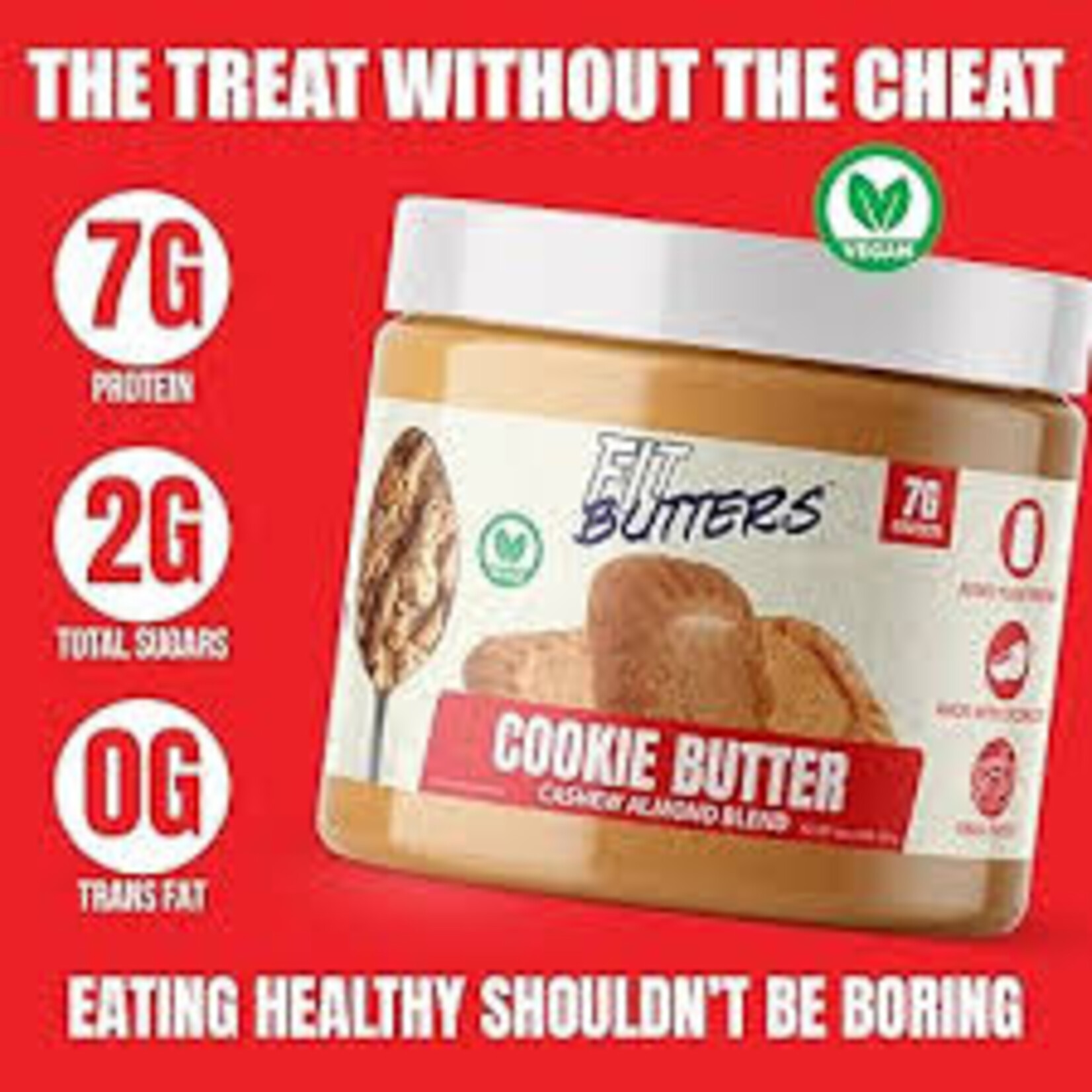 Fit Butters Cookie Butter Cashew Almond Butter (Vegan)