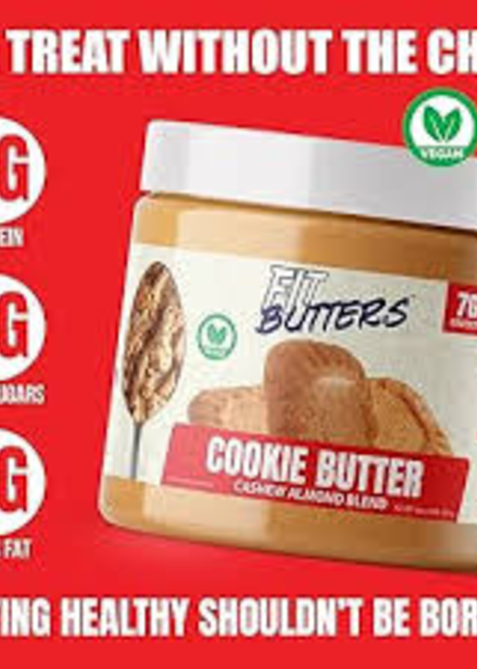 Fit Butters Cookie Butter Cashew Almond Butter (Vegan)