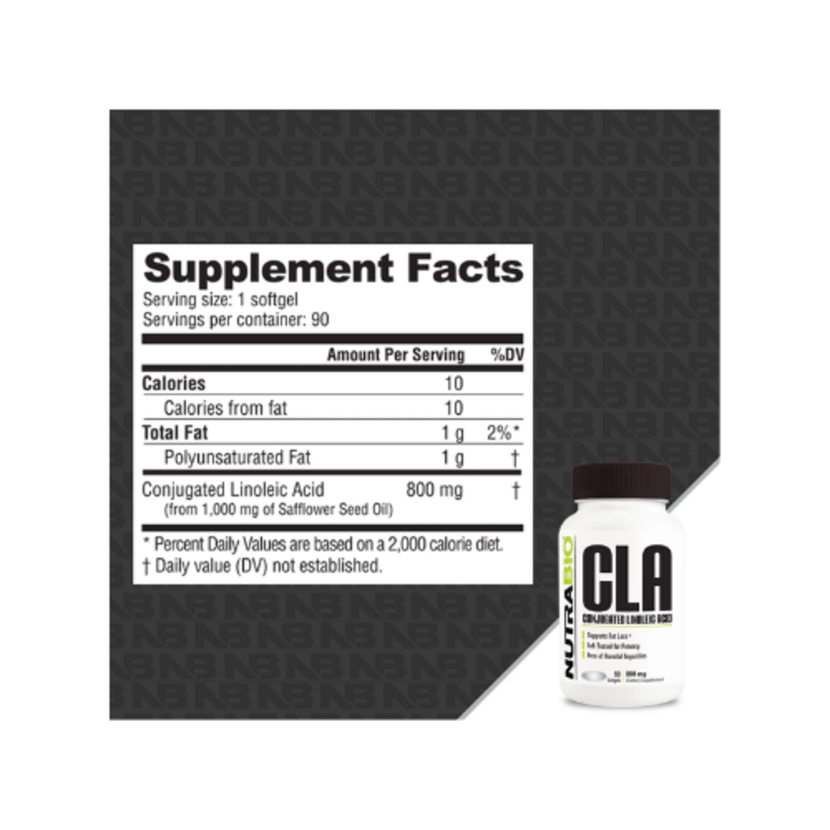 NutraBio Nutrabio CLA 800mg (90 softgel)