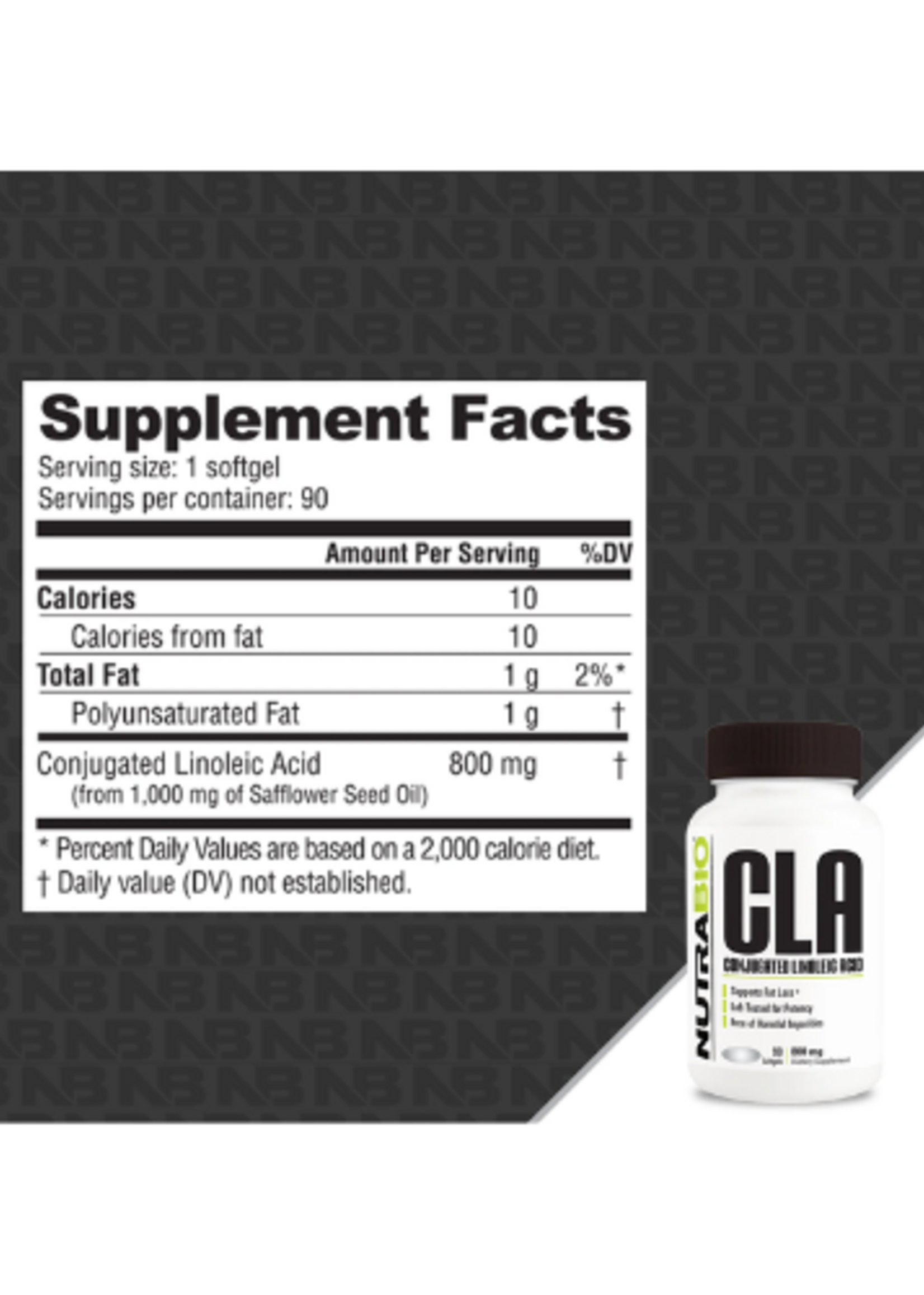 NutraBio Nutrabio CLA 800mg (90 softgel)