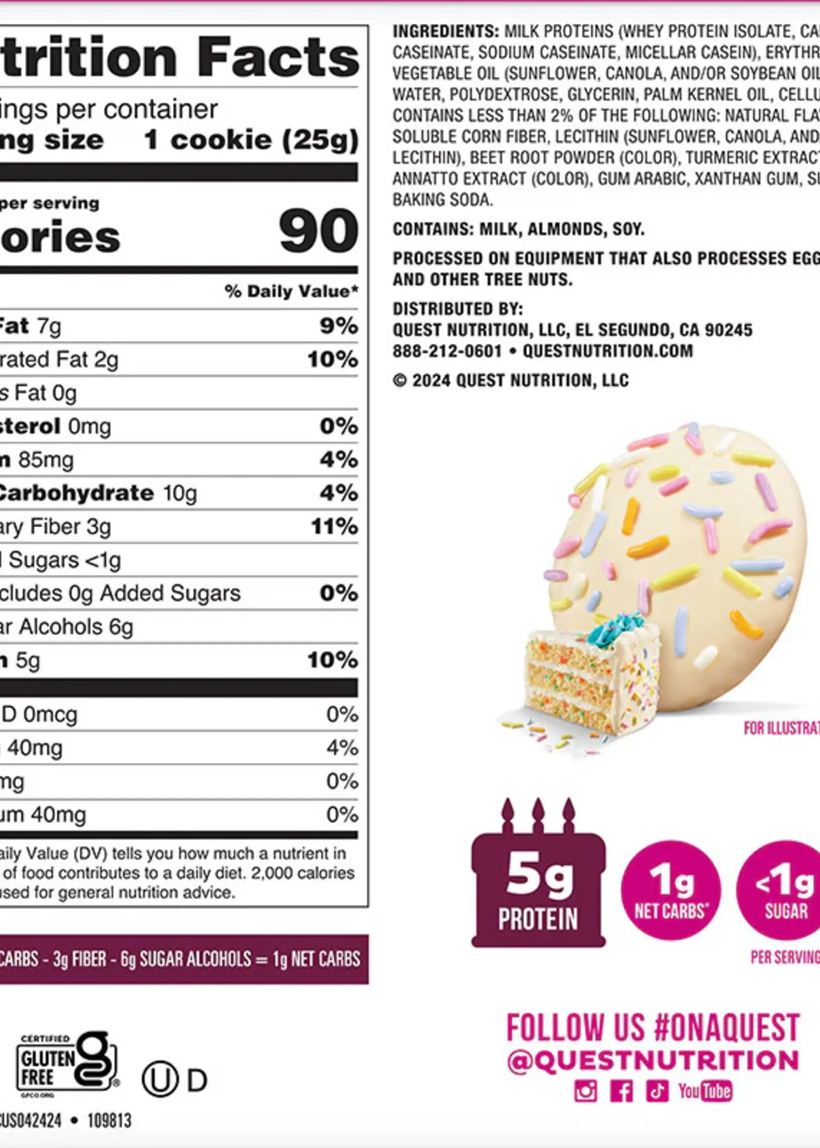 Quest Nutrition Quest Nutrition Frosted Cookies Birthday Cake
