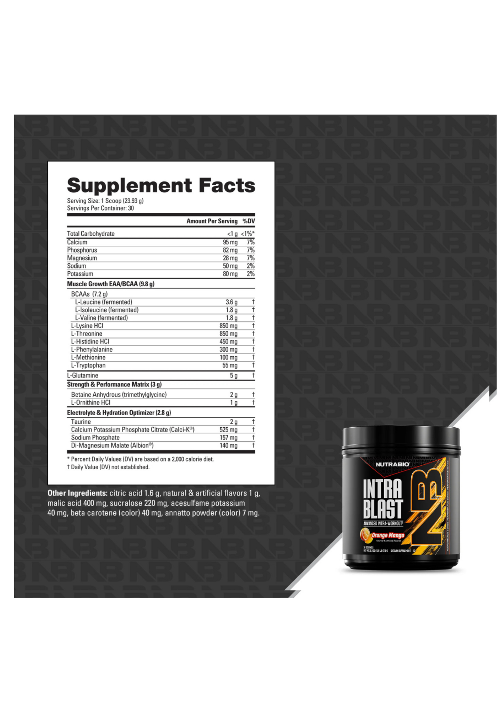 NutraBio NutraBio Intra Blast