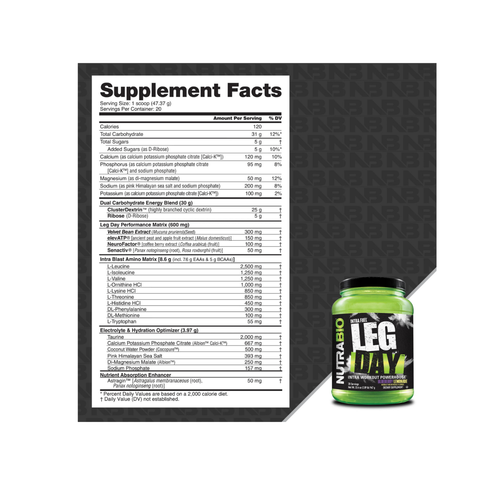NutraBio Nutrabio Leg Day