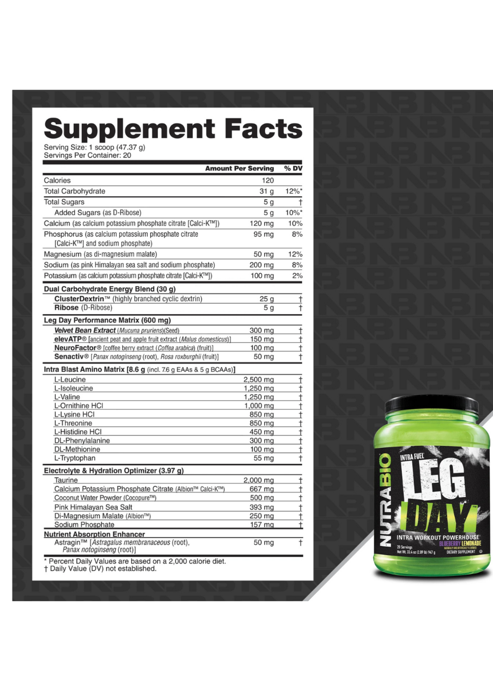 NutraBio Nutrabio Leg Day