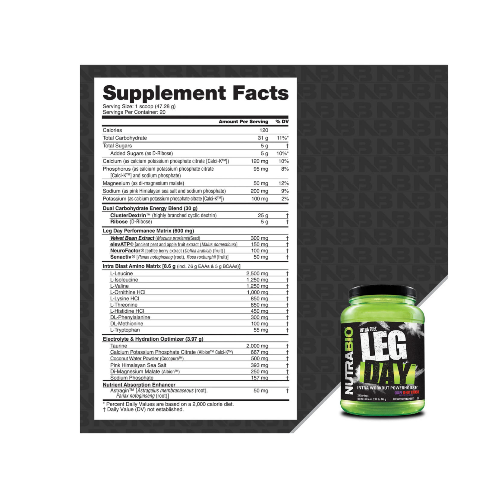 NutraBio Nutrabio Leg Day