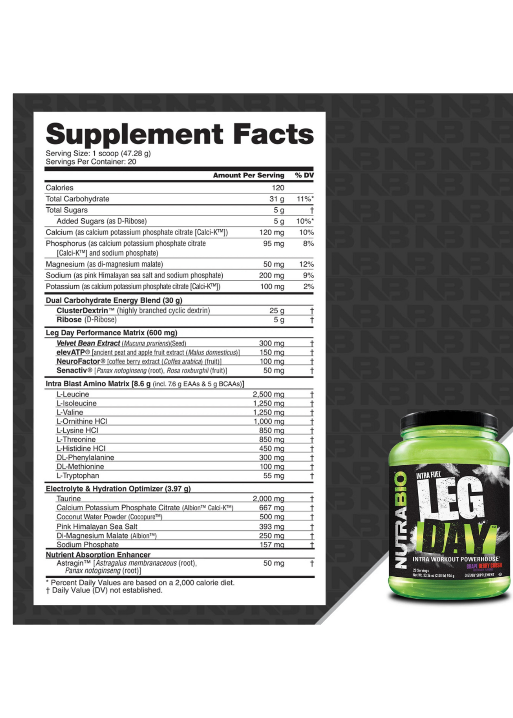 NutraBio Nutrabio Leg Day