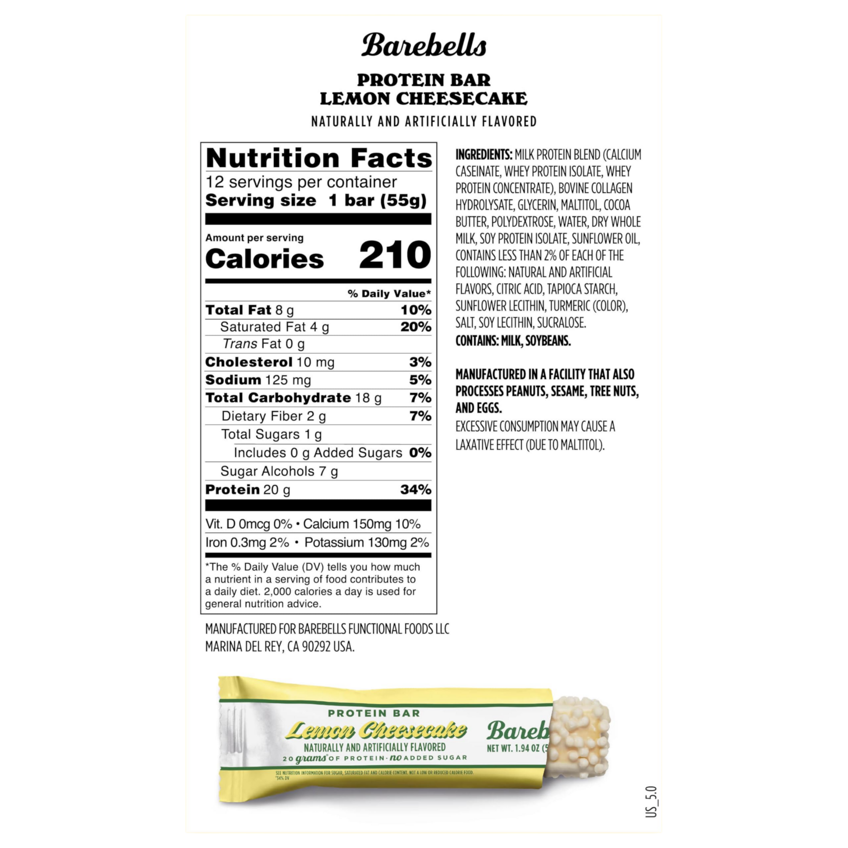 Barebells Barebell Protein Bar Lemon Cheesecake
