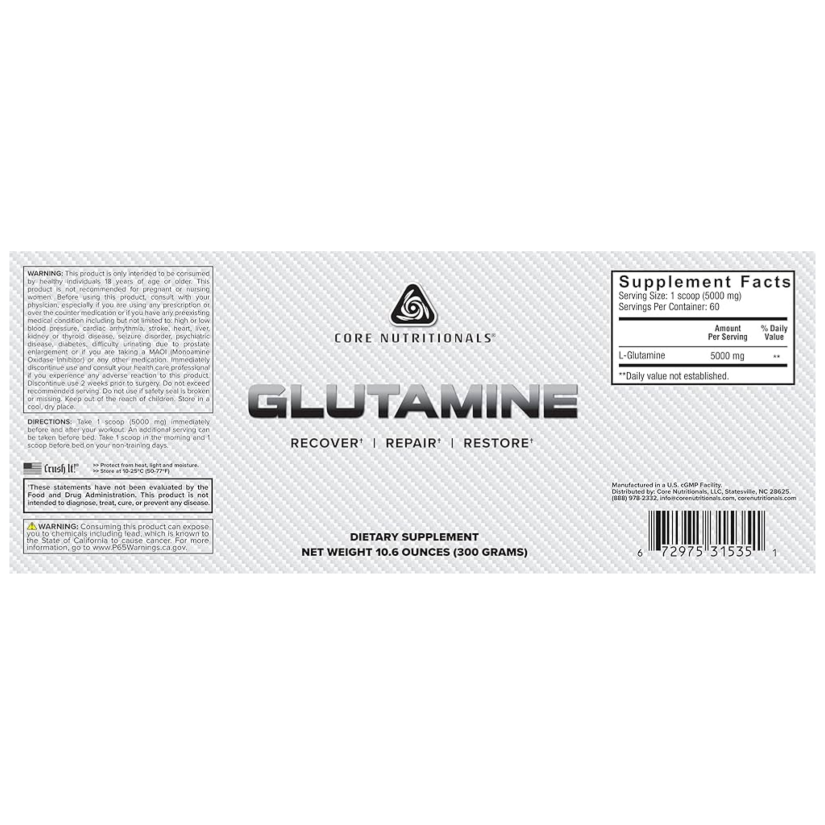 Core Nutritionals Core Nutritionals Glutamine