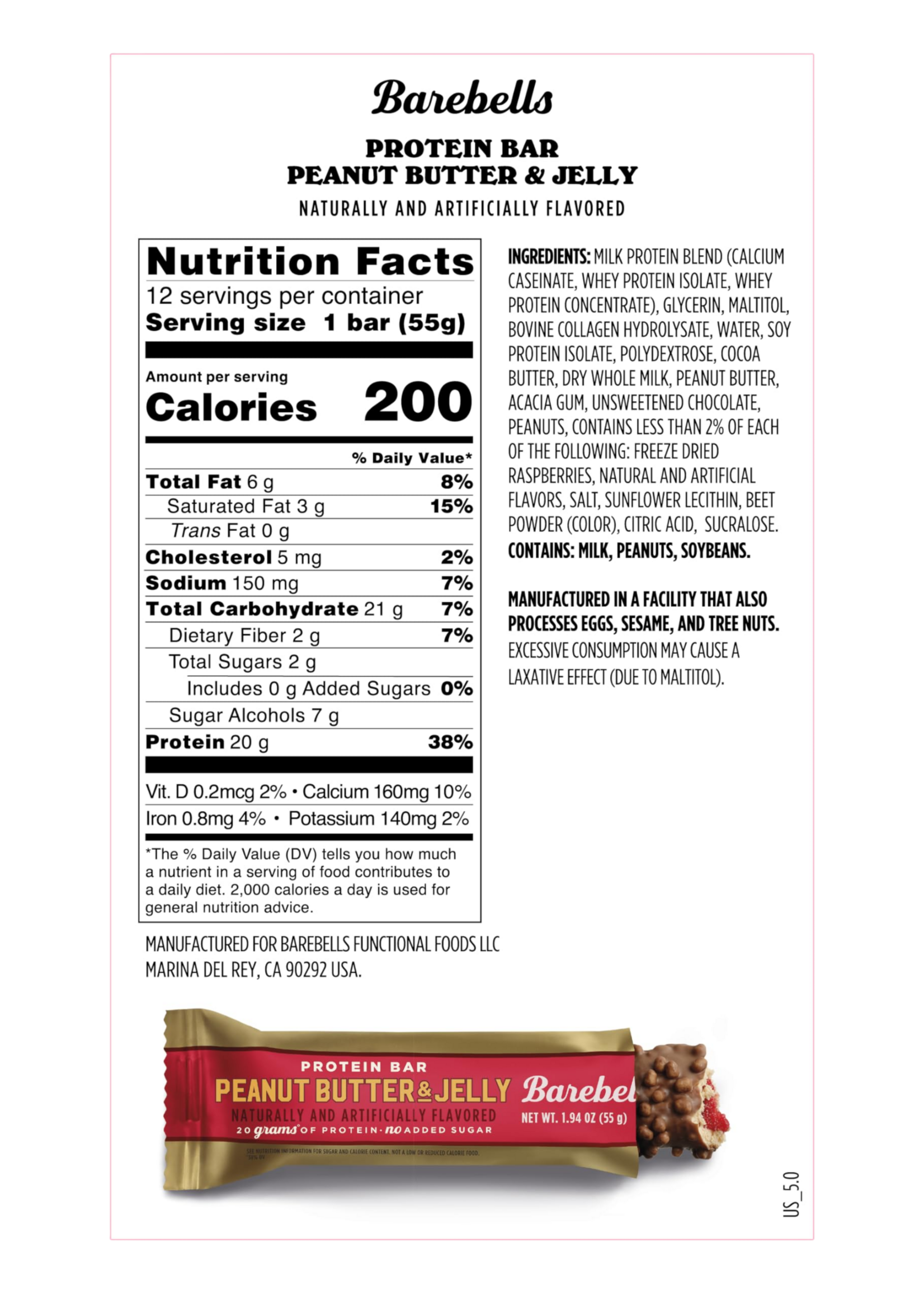 Barebells Barebell Protein Bar Peanut Butter & Jelly