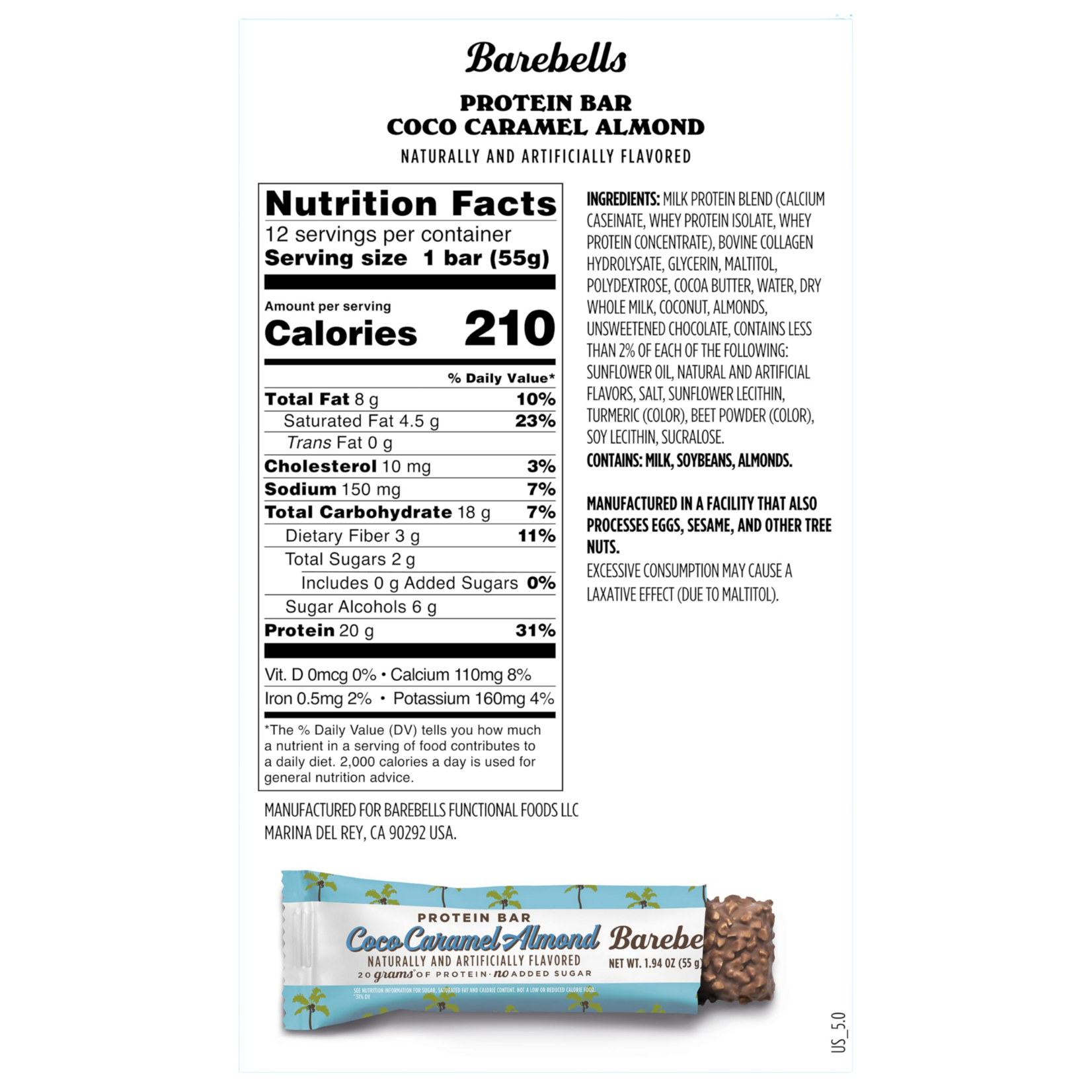 Barebells Barebell Protein Bar Coco Caramel Almond