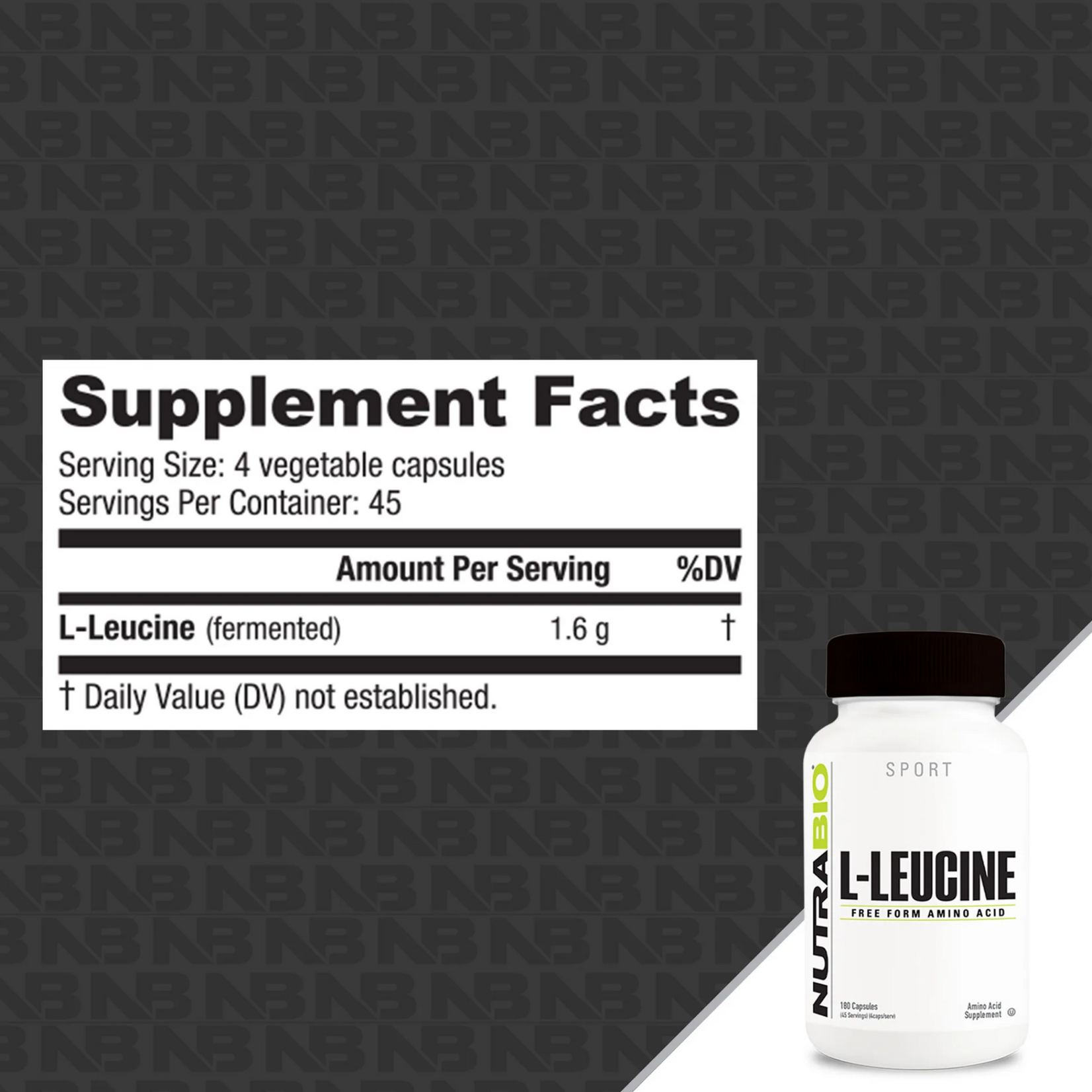 NutraBio NutraBio L-Leucine 166 ser