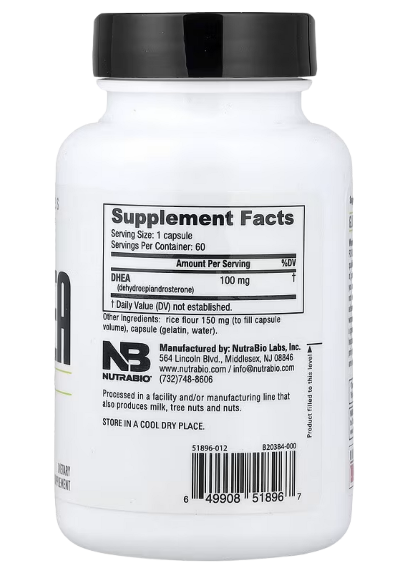 NutraBio Nutrabio DHEA 100
