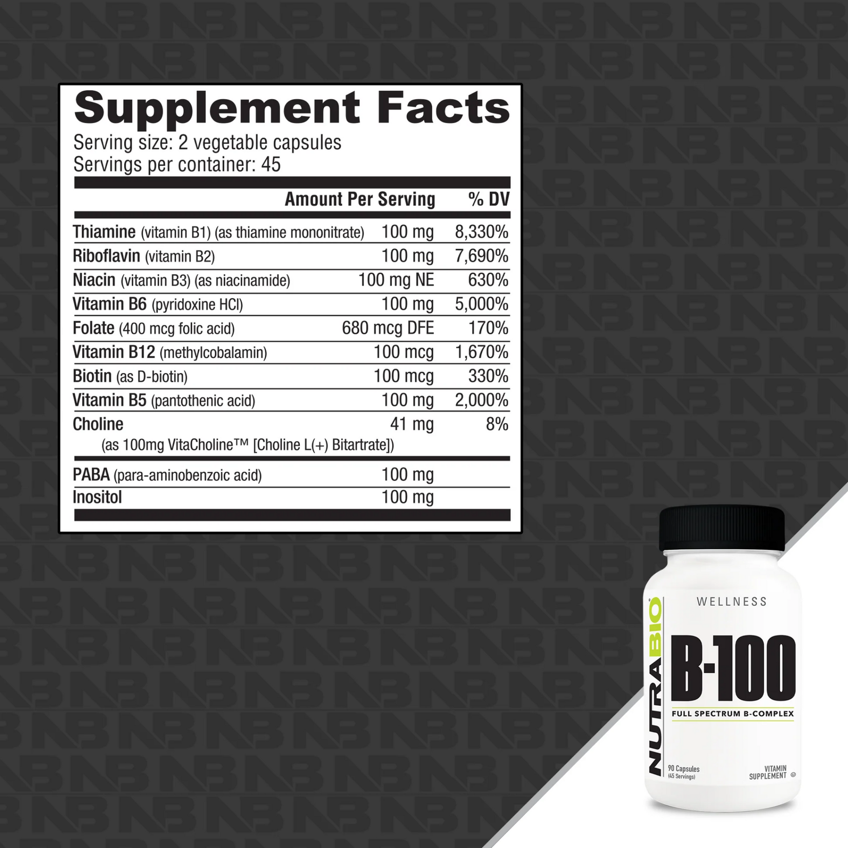 NutraBio NutraBio B-100 Complex