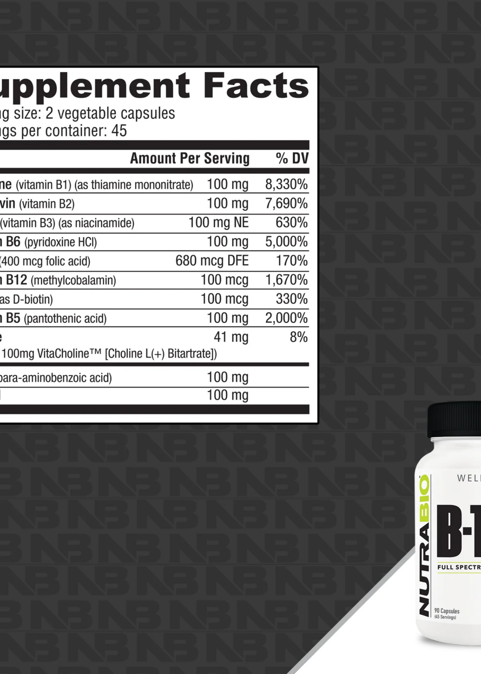 NutraBio NutraBio B-100 Complex