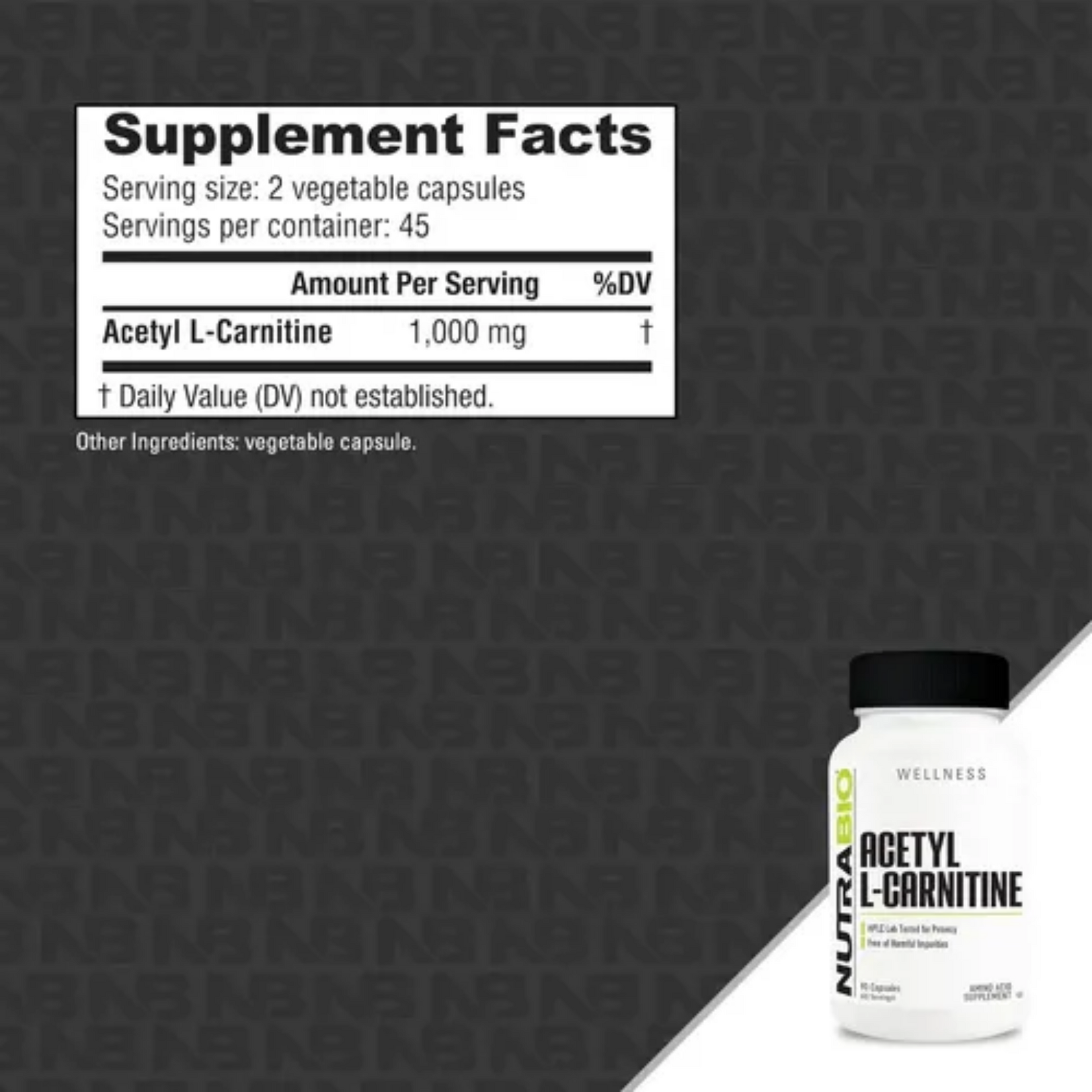 NutraBio NutraBio Acetyl L-Carnitine