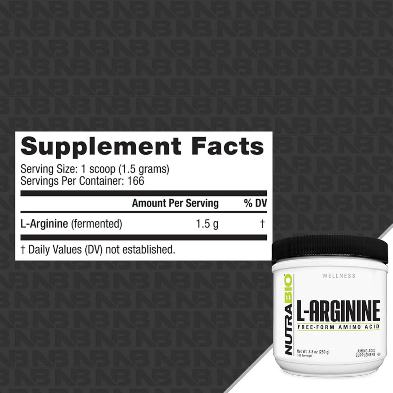 NutraBio NutraBio  L-Arginine 250g