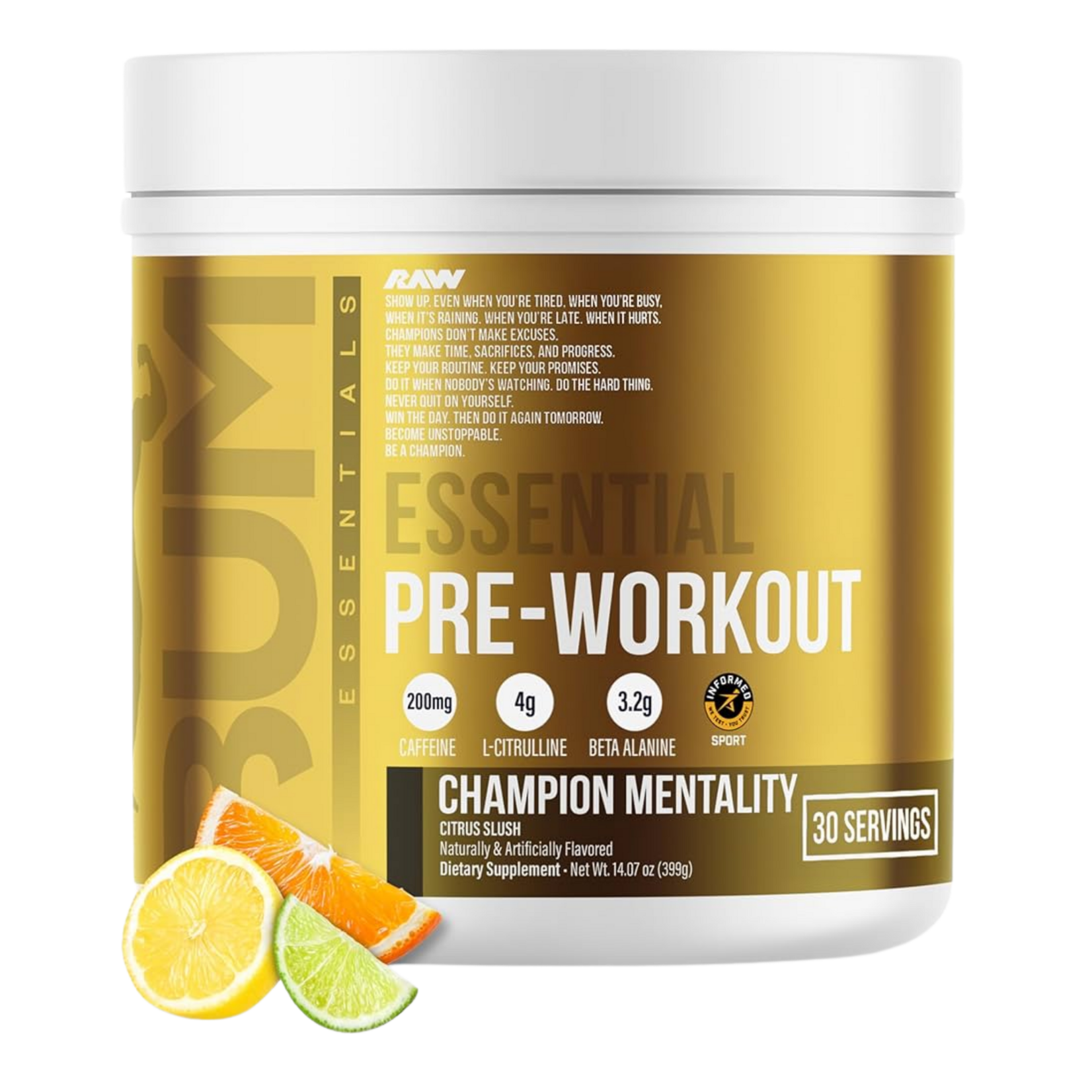 CBUM Essential Charged Pre-workout Champion Mentality