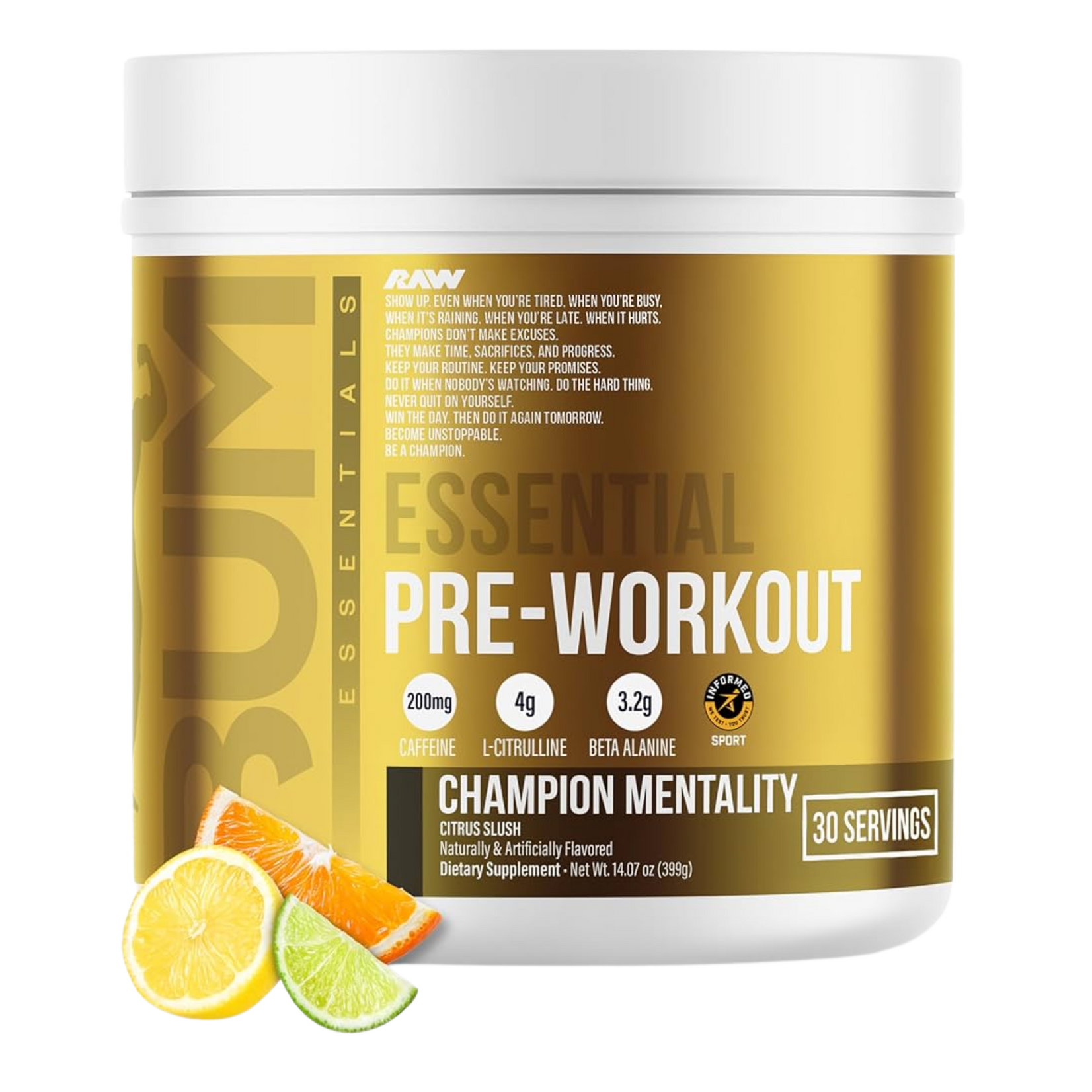 CBUM Essential Charged Pre-workout Champion Mentality