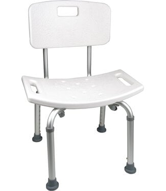 Shower Chair with Back, 300 lbs Weight Capacity (single)