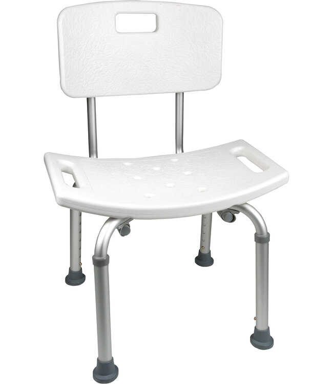 Shower Chair with Back, 300 lbs Weight Capacity (single)