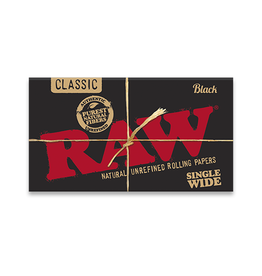 RAW Black Single Wide Rolling Papers