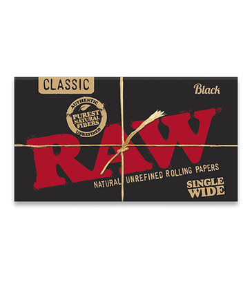 RAW RAW Black Single Wide Rolling Papers