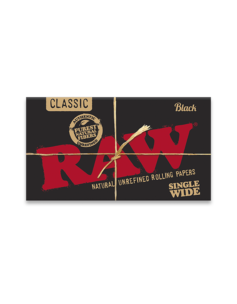 RAW Black Single Wide Rolling Papers